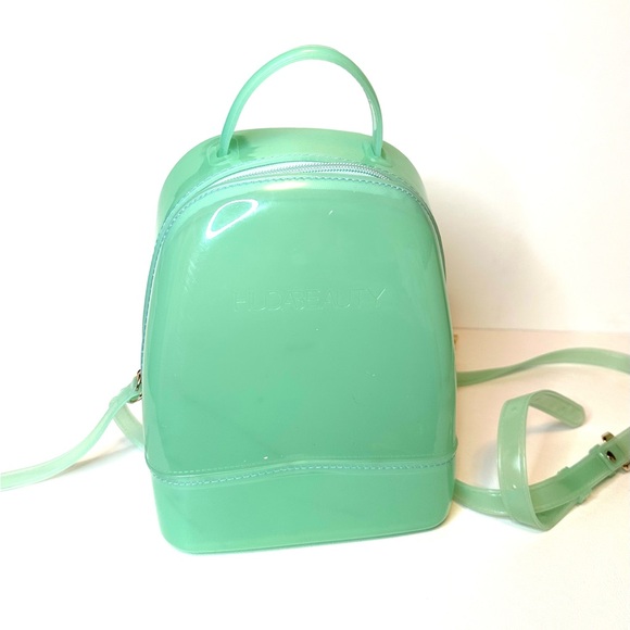 HUDA BEAUTY MINT GREEN JELLY MINI BACKPACK - Picture 1 of 7